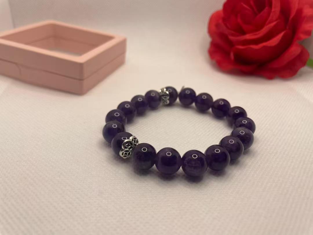 Natural Amethyst Bracelet | Stone of Wisdom & Spirituality | Enhance Focus & Calm